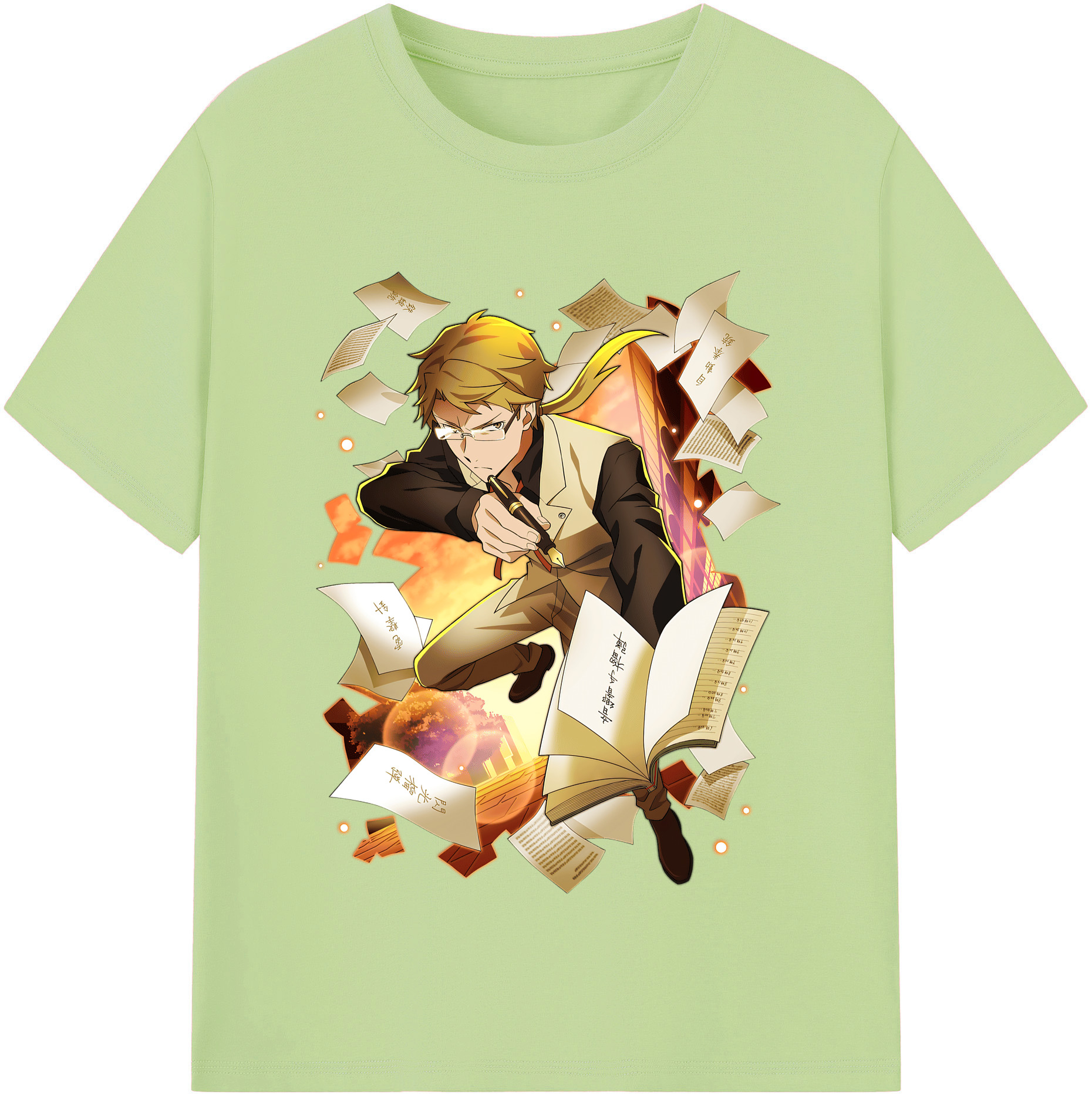 （画像用） 文豪ストレイドッグス Bungo Stray Dogs 綿100％半袖Tシャツ（フロントプリント）